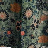 Hans Retro-Kurzarmhemd für Herren mit Blumen – Grün