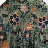 Hans Retro-Kurzarmhemd für Herren mit Blumen – Grün