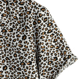Jochen Kurzarm-Herrenhemd mit Leopardenmuster – Weiß