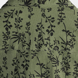 Grünes Vintage-Herrenhemd mit Blumenmuster