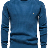 Herrenpullover mit Netzstruktur