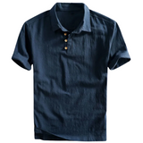 Levin Herren-Poloshirt mit Leinen