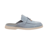 Mediterrane Herren-Mules aus Wildleder – Hellblau