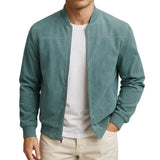 Elegante Herrenjacke in Wildleder-Optik