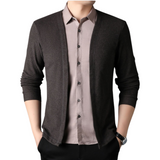 2-in-1-Herrenhemd mit Cardigan