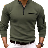 Thomas Herren-Langarmshirt mit Reißverschluss