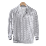 Herrenpullover aus Baumwolle mit Reißverschluss