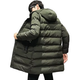 Lange Herren-Winterjacke in Slim Fit