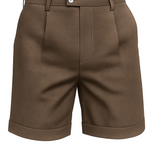 Herrenshorts mit Bundfalten – Taupe