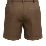 Herrenshorts mit Bundfalten – Taupe