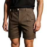 Herrenshorts mit Bundfalten – Taupe