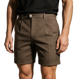 Herrenshorts mit Bundfalten – Taupe