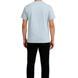 Nebelblaues Herren-T-Shirt aus Baumwolle