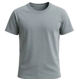 Eisengraues Herren-T-Shirt aus Baumwolle