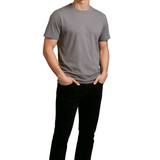 Eisengraues Herren-T-Shirt aus Baumwolle