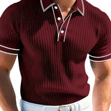 Levin Geripptes Herren-Poloshirt