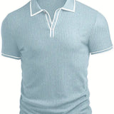 Levin Geripptes Herren-Poloshirt