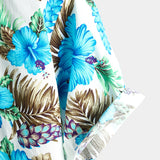 Blaues tropisches Hawaii-Herrenhemd