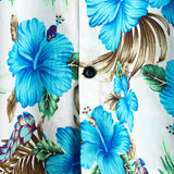 Blaues tropisches Hawaii-Herrenhemd