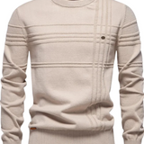 Karierter Herrenpullover – modernes Muster