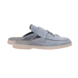 Mediterrane Herren-Mules aus Wildleder – Hellblau