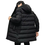 Lange Herren-Winterjacke in Slim Fit