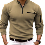 Thomas Herren-Langarmshirt mit Reißverschluss
