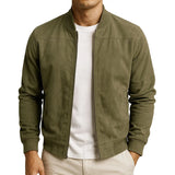 Elegante Herrenjacke in Wildleder-Optik