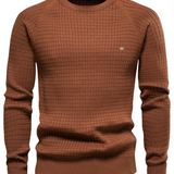 Herrenpullover mit Netzstruktur