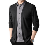 2-in-1-Herrenhemd mit Cardigan