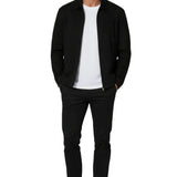 Herrenjacke aus Mikrowildleder – Schwarz