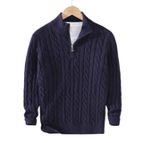 Herrenpullover aus Baumwolle mit Reißverschluss