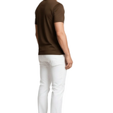 Dunkelbraunes Herren-T-Shirt Slim Fit