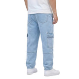 Fabian – Helle japanische Herrenjeans mit Cargotaschen