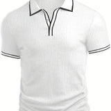Levin Geripptes Herren-Poloshirt