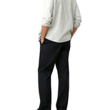Herren-Chino mit Leinen – Marineblau