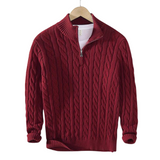 Herrenpullover aus Baumwolle mit Reißverschluss
