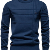 Karierter Herrenpullover – modernes Muster
