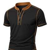 Herren-Henleyshirt mit Kontrastkante