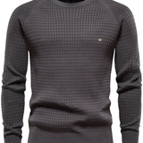 Herrenpullover mit Netzstruktur