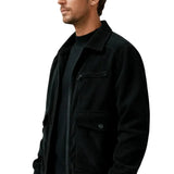 Herren-Cordjacke – Schwarz
