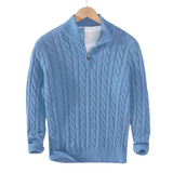 Herrenpullover aus Baumwolle mit Reißverschluss