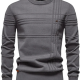Karierter Herrenpullover – modernes Muster