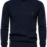 Karierter Herrenpullover – klassisches Muster