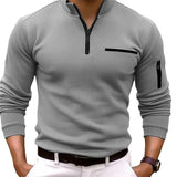 Thomas Herren-Langarmshirt mit Reißverschluss