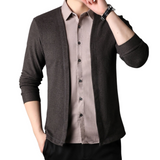 2-in-1-Herrenhemd mit Cardigan
