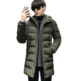 Lange Herren-Winterjacke in Slim Fit
