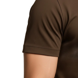 Dunkelbraunes Herren-T-Shirt Slim Fit