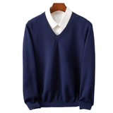 Eleganter Herrenpullover mit V-Ausschnitt