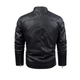 Retro-Herren-Lederjacke mit Fleecefutter